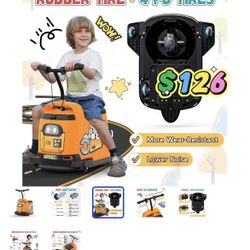 ✌️ ANPABO 24V Riding Toys for Kids 3-12, Max 5MPH w/180W Brushless Motor, Kids Electric Car w/Safety Speed Limit & Anti-Tip Wheels, Ride On Toys 