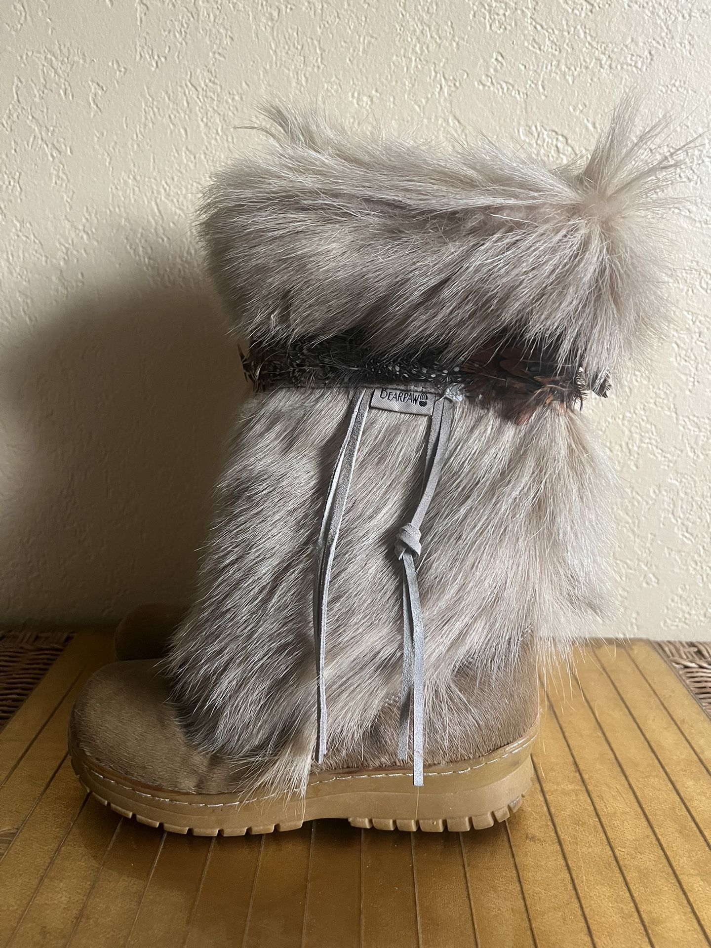 Bearpaw Snow Boots Kola Calf Skin Sheep Goat Fur