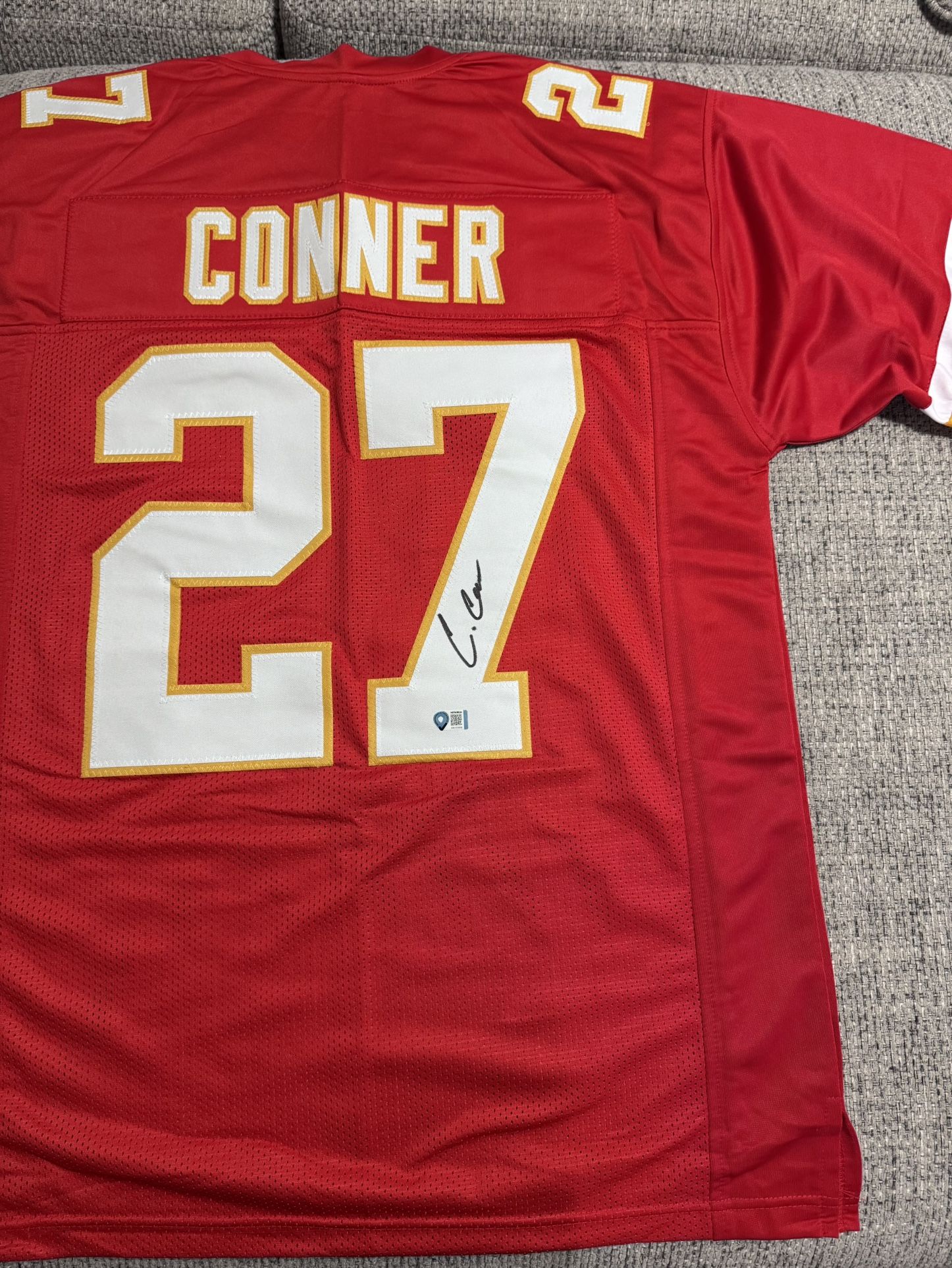 Chamarri Conner Signed Autograph Custom Jersey Metabilia Coa- Kansas City Chiefs