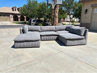 Gray Sectional Cloud Couch - Free Delivery