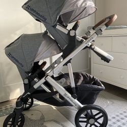Uppababy Vista Double Stroller Set Henry (Blue Marl)