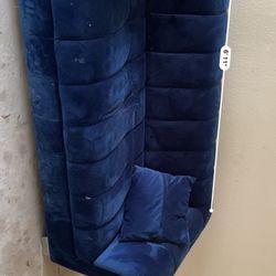 Navy Velvet Couch
