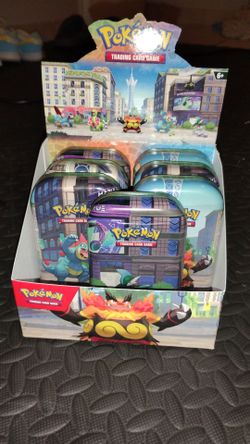 Mini tin display all sealed pokemon