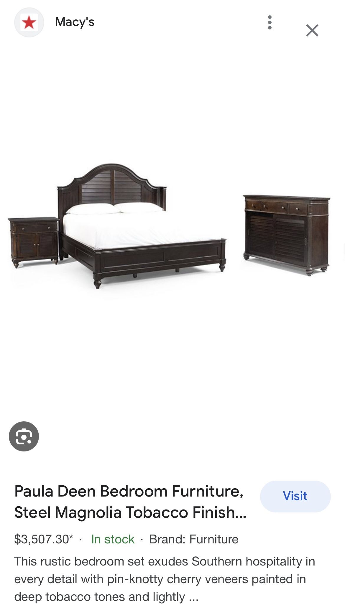 Paula Deen Magnolia Bedroom Set