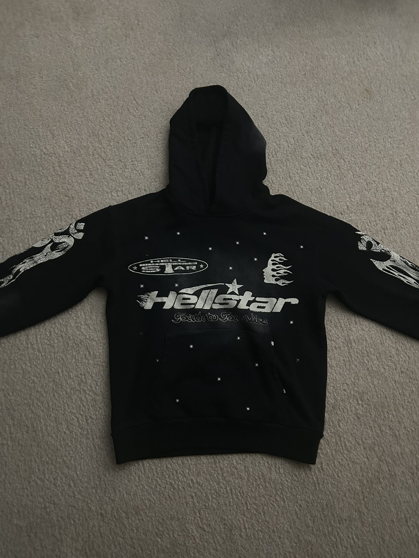 Black hell star "Road to paradise" hoodie