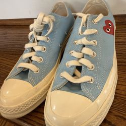 Comme des Garçons PLAY x Converse Chuck Taylor Low – Blue – Worn 1x