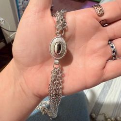 Avon silver necklace