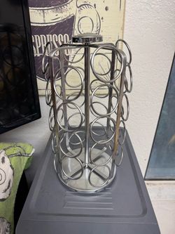 Chrome Rotating Coffee Pod Holder