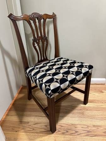 Vintage Mid Century Baker Pierced Slat Chippendale Style Dining Chair