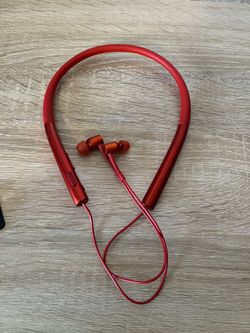 Sony MDR-EX750BT headphones - red