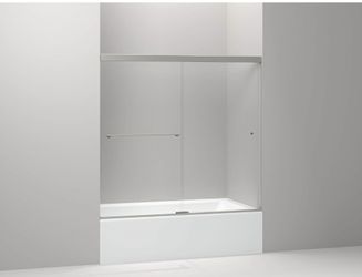 Kohler Revel 62" High x 59-5/8" Wide Frameless Bypass Sliding Shower Door with Clear Glass