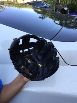 Kids black baseball glove