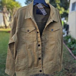 Men's Jacket Denim Trucker Large Jachs 