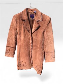 🧥🤠 Vintage Roper Brown Suede Western Jacket w/ Whipstitch Details (Size L) - Pristine👌🏻💎