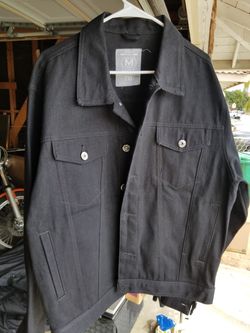 Brand new men's black denim jacket 2xl