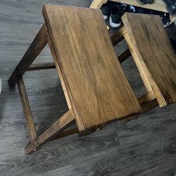 2 Halifax Farmhouse Wooden Stools