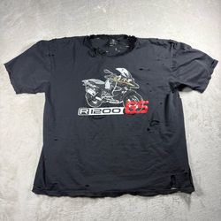 Vintage 90s BMW Motorrad R1200 GS Promo Men’s XL Black Distressed T Shirt #6A