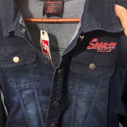 New y2k Snap on tools Jean jacket