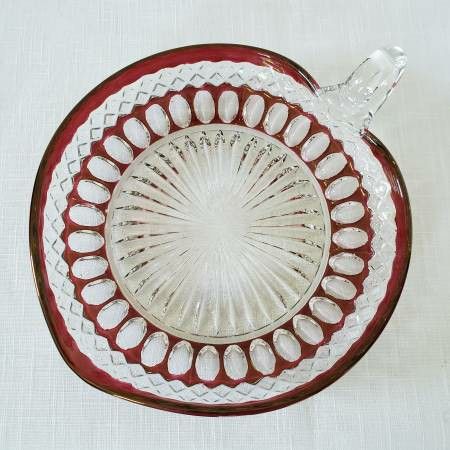 Westmoreland Ruby Stain Glass Dish