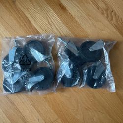 Lot of Eight 4 in. Plastic Swivel Caster - Stem Mount
