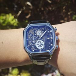 2024 Fashion Luminous Quartz Watch Royal Design Waterproof Leather Band Wristwatch