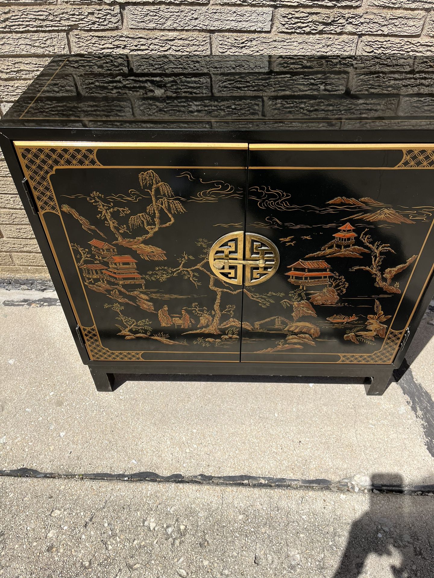 Vintage Ornate Oriental Cabinet
