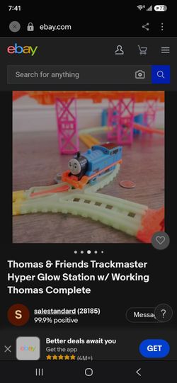 Thomas & Friends Trackmaster Hyper Glow Station w/ Working Thomas Complete
