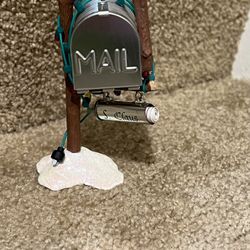 Christmas ornament Metal Mailbox w/ letter to Santa