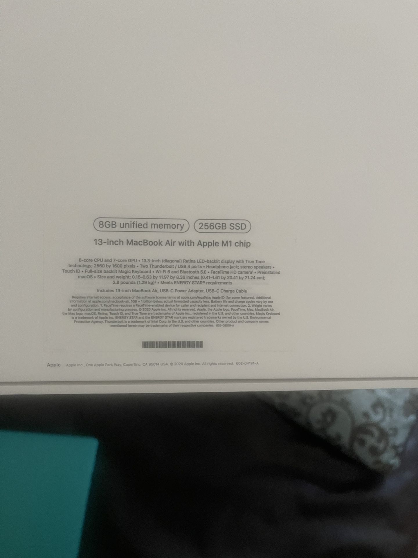MacBook Air M1 Chip 2021 256GB
