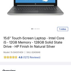 Hp Laptop Model 15-da0014dx