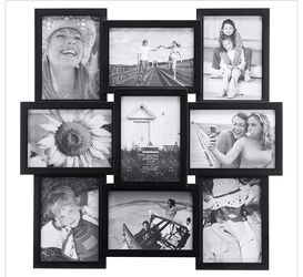 COLLAGE PICTURE FRAME Crossroads Puzzle Photo Frames Black 9-Opening by MALDEN