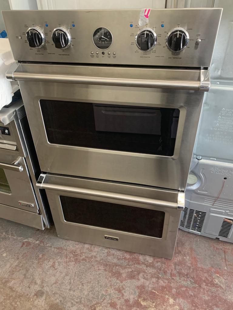 New open box Viking 30” double convection wall oven. On sale! $4,500