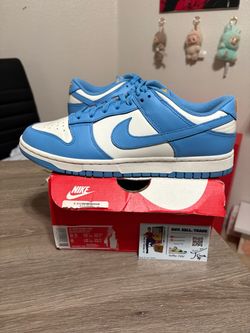 Size 9.5W / 8 Mens - Nike Dunk Low Coast Unc White Gold