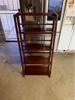 Folding wood  shelf display
