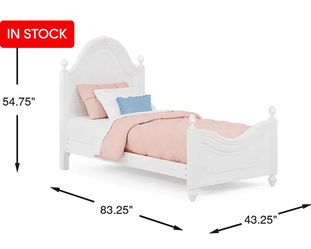 Disney Princess White Twin Panel Bed - Complete Set with Mattress & Trundle!