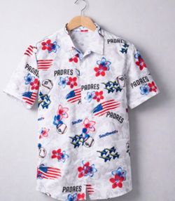 Padres Patriotic Aloha Shirts