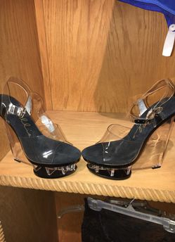 Black/Clear woman's heels 👠 size 6