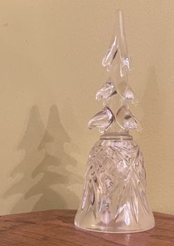 Vintage 24% Lead Crystal Taste Setter by Sigma Christmas Tree Bell 