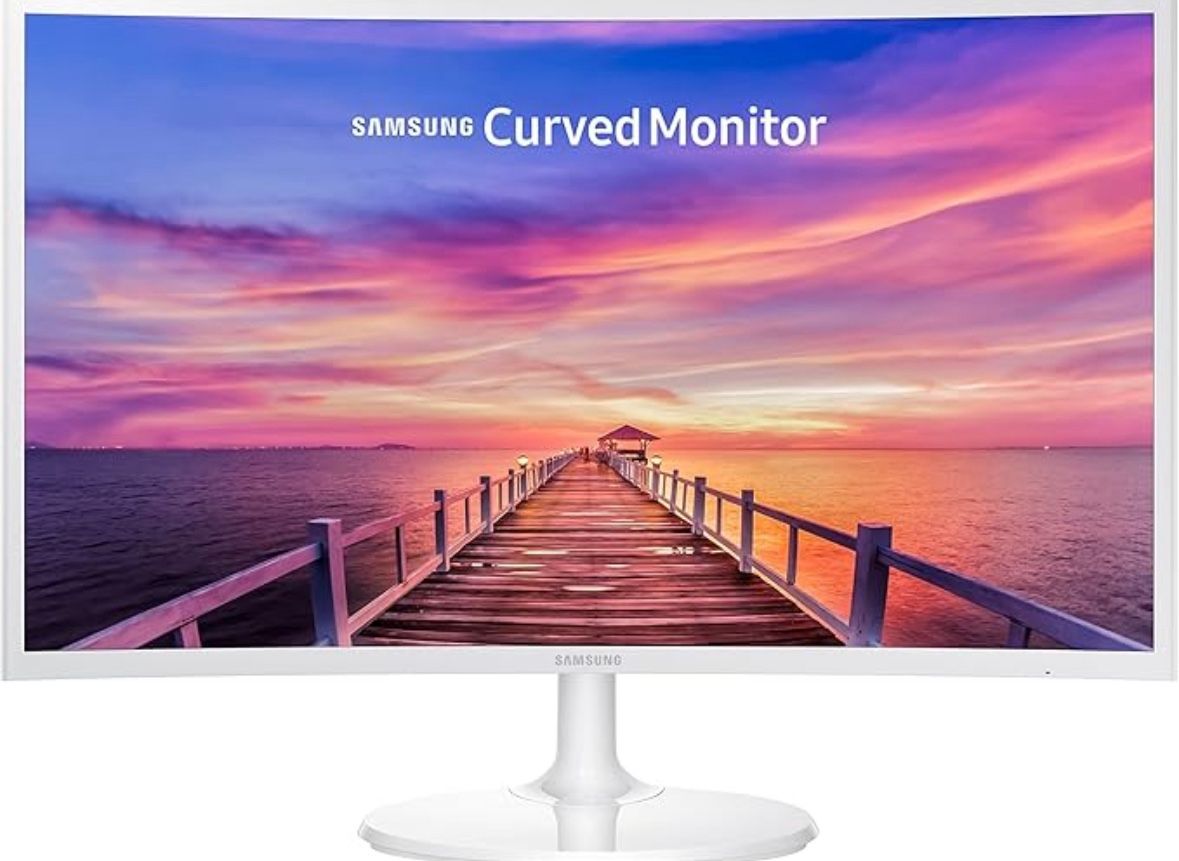 SAMSUNG 27" CF391 Curved FHD 1080P LED Monitor, White - 1800R Curvature, Full HD 1920 x 1080 Resolution, 16:9 Aspect Ratio, 4 ms Response Time, 3000:1
