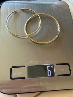 14K gold hoop earrings