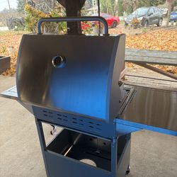 SKOK 4 Burner Propane Gas BBQ Grill with Side Burner, 58000 BTU Output for Outdoor Cooking Kitchen and Patio Backyard Barbecue