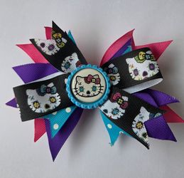 Hello Kitty Dia de los muertos Hair Bow