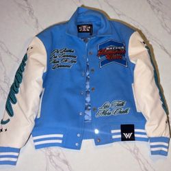 Watson luxury blue Varsity Jacket 