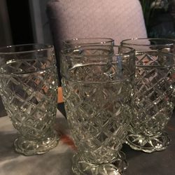 Juice glasses set of 4 pinelapee designs