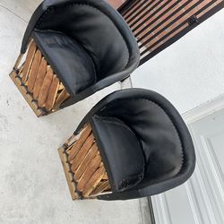 Mexican leather barrel chair