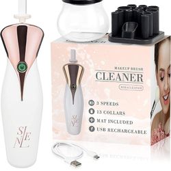 Selene Professional and Electric Makeup Brush Cleaner and Dryer Machine with Automatic Brush Spinner to Quickly Wash and Dry Cosmetic Brushes 