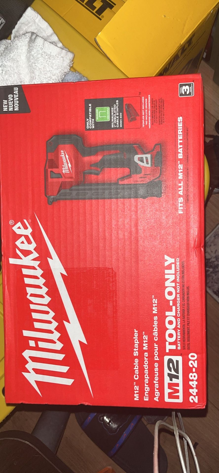 M12 12-Volt Lithium-Ion Cordless Cable Stapler (Tool-Only)