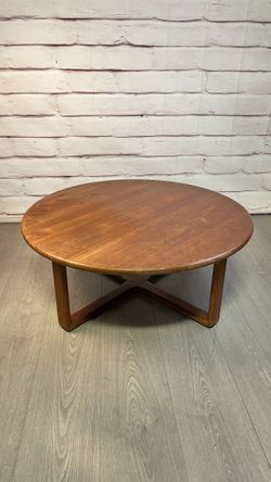Teak Round MCM Coffee Table Sun Furniture