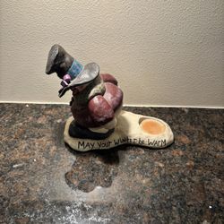 Snowman Butt Warmer Christmas May Your Winter Be Warm Candle Holder Decor
