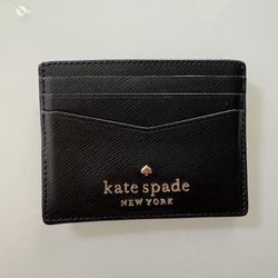 Kate Spade Mini Small Wallet Black Card Case Organizer Purse 
